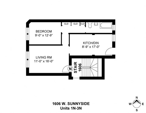 1606 W Sunnyside 1N-3N 1bed